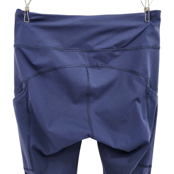 Outdoor Voices Womens Small Leggings Zoom Full Length Color Block Blue Yoga - Picture 4 of 7